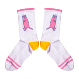 PINK CAT TENNIS SOCKS