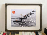 Egg Bombing (original collage)
