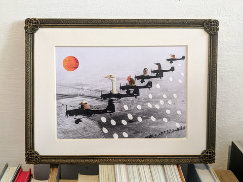Egg Bombing (original collage)