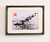 Egg Bombing (original collage)